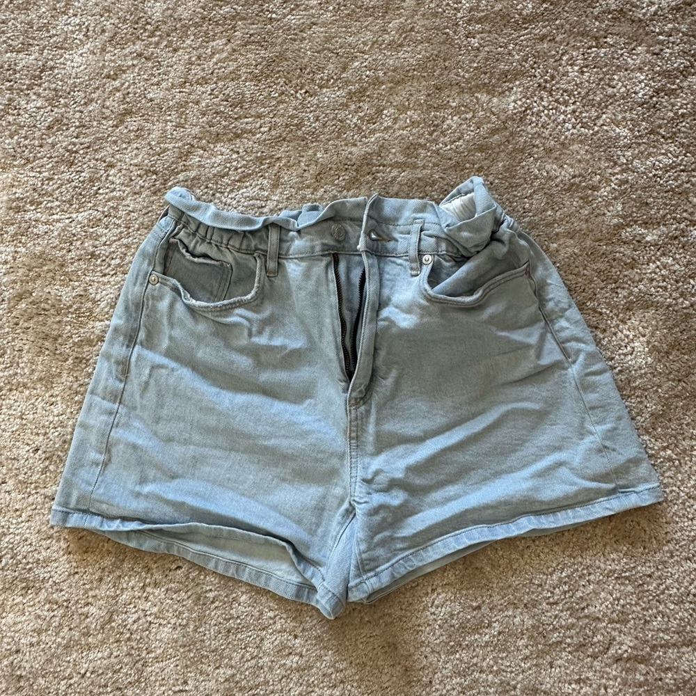 LOFT Light Blue Ruffle shorts